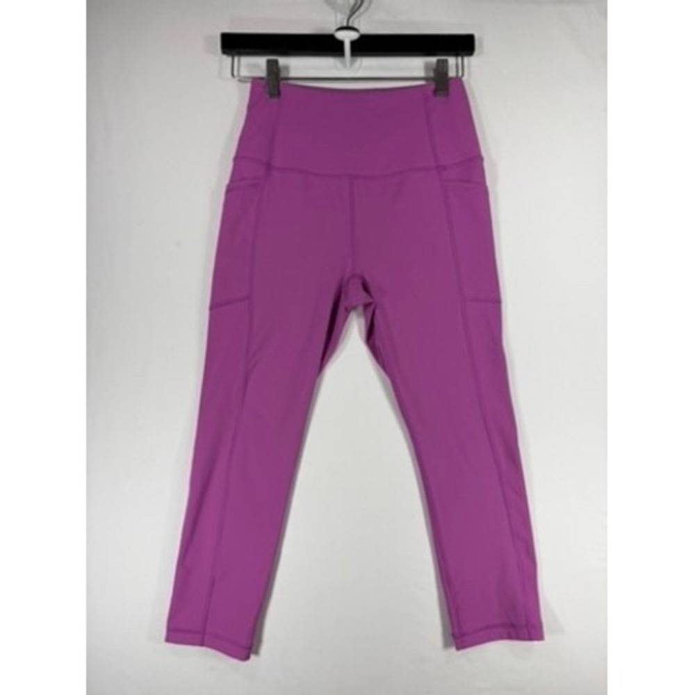 RBX Leggings Womens S Purple Excellent High Waisted Pocket Crop Yoga Pants